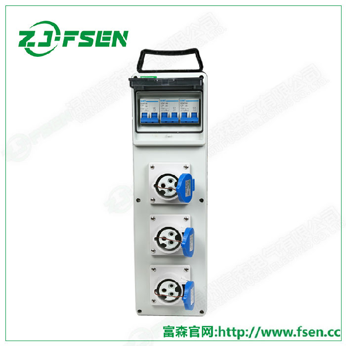 条形工业插座箱 配电检修箱 IP65移动电源箱