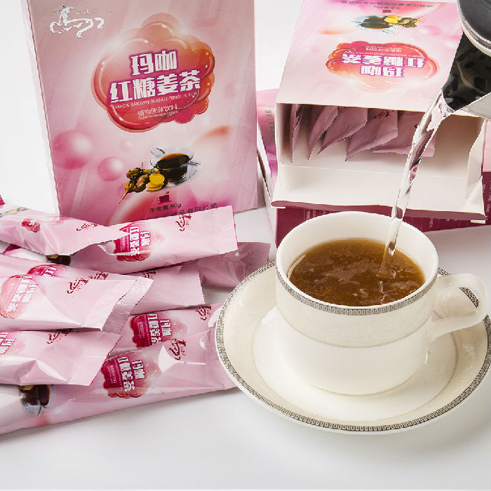 全国招代理 优质玛咖红糖姜茶 10袋80克 
