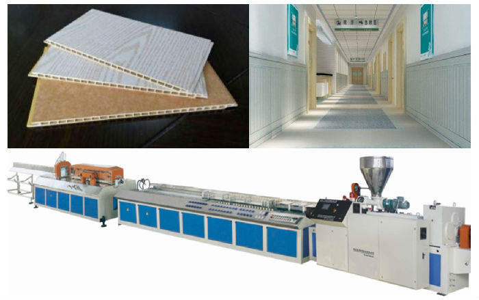 PVC护墙板生产线设备PVC型材线扣板挤出机生产线设备
