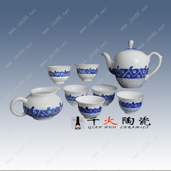 景德镇陶瓷茶具厂家批发价格 手绘陶瓷茶具图片