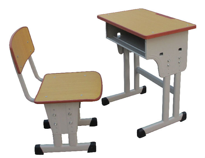单人钢木课桌椅学生课桌椅图片