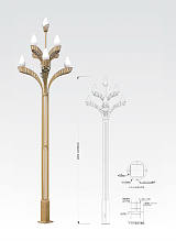 供应新款特色玉兰灯3.5米户外LED照明道路灯定制高度可选高杆灯;