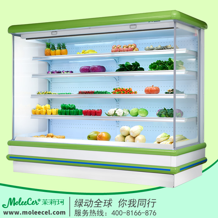 茉莉珂冰柜LDF-2000F2米欧款外机风幕柜水果柜价格