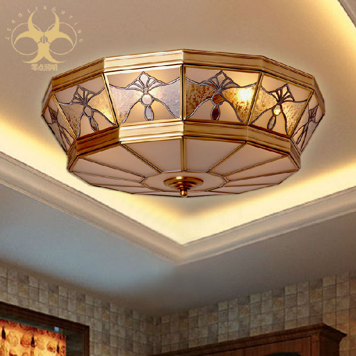 供应LED吸顶灯全铜欧式客厅灯美式餐简约阳台灯房间卧室灯具X3067
