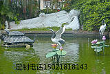 海南雕塑厂定制丹顶鹤雕塑 高铁广场雕塑 荷塘水池雕塑