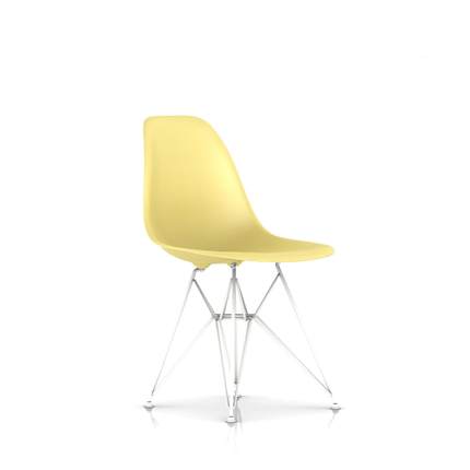 Herman Miller Eames 金属底座塑壳单椅（白漆底座）
