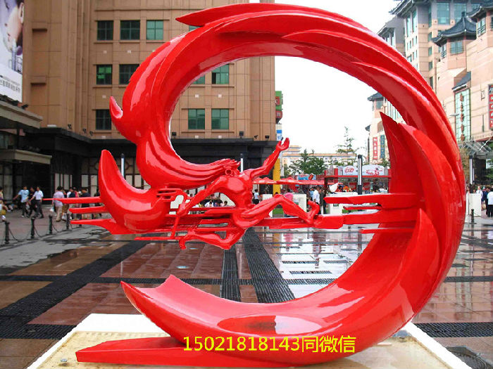 滨州供应定制不锈钢凤凰雕塑 城市景观雕塑制作 广场雕塑定制
