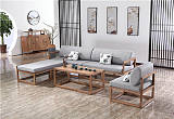 贵州木言木语实木沙发 中式沙发客厅转角沙发 黄菠萝木新中式家具;