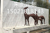 锻造不锈钢鹿雕塑 动物主题雕塑厂家定制;